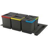 thumbnail of Emuca Kit di contenitori per cassetto da cucina con base Recycle altezza 266 mm, 2x15 lt, 2x7 lt, modulo 900 mm, Grigio antracite in plastica