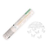 thumbnail of Konfettikanone mit Schmetterlingen 20cm Konfetti Kanone Party Popper Hochzeit Taufe Konfettiregen Shooter Konfettibombe Weiß