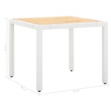 thumbnail of vidaXL 5-delige tuinset poly rotan wit