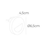 thumbnail of EDM - Luz De Presença Led 0,5W 5Lm 4000K Luz Dia Redonda Com Visor Sensor De Crepúsculo Ø6,5X4,5Cm Edm