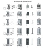 thumbnail of Schubladensystem Weiß Unterflurführungen Soft Close Schubkasten-Set 450mm 168mm