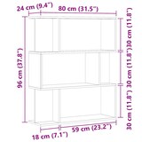 thumbnail of vidaXL Bücherregal Artisan-Eiche 80x24x96 cm Holzwerkstoff
