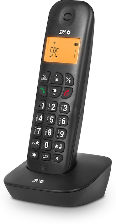 Telefono Fisso Cordless SPC ART – Schermo Illuminato Con ID Chiamante, Vivavoce, Agenda E Modalità ECO – Nero - 3