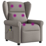 thumbnail of vidaXL Massagesessel Taupe Stoff