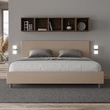 thumbnail of Letto contenitore imbottito 200x200  similpelle tortora Adele
