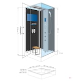 thumbnail of Duschkabine Komplettdusche Fertigdusche Dusche D38-10L1 90x90 cm ohne 2K Scheiben Versiegelung