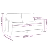 thumbnail of vidaXL 2-Sitzer-Sofa Hellgrau 120 cm Stoff