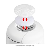 thumbnail of Clatronic FRR 2916 Freidora Fondue, 1 L, 6 Tenedores Fondue, Termostato Regulable, Filtro Antiolores Humos 900W Blanco/Gris