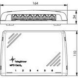thumbnail of TELEGÄRTNER Mini-Verteiler geschirmt, alpinweiß, MPD6-HS K Cat.6A (tiefgest. n. ISO/IEC)