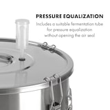 thumbnail of Gärkeller Pro XL Fermentierkessel 60 Liter Ablassventil 304-Edelstahl Silber-Metallic