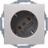 thumbnail of Berker SCHUKO-Steckdose alu/samt 47276084