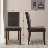 thumbnail of 2er Set Esszimmerstuhl DALAN - Cord Braun 41x47x91 cm Antik-Dunkel | Essstühle Esszimmerstühle Küchenstühle Wohnzimmerstühle