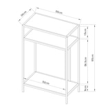thumbnail of Helloshop26 - Table console métal 85 x 55 x 30 cm blanc 03_0008583
