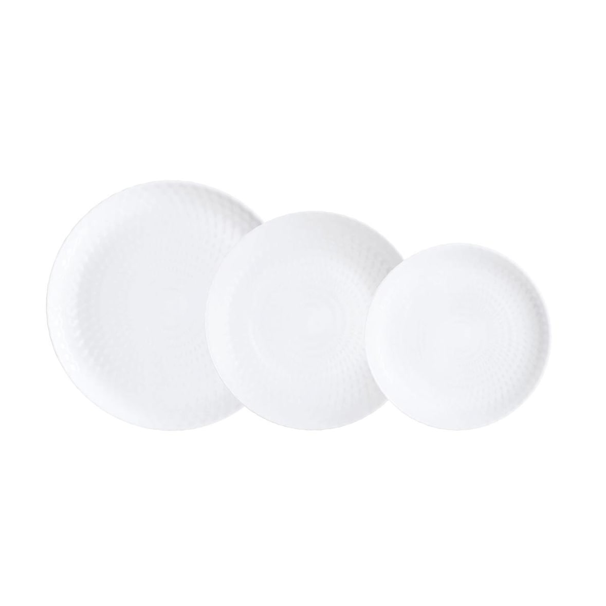 Luminarc Pampille Blanc Service De Table En Verre 18 Pièces 6 Personnes