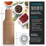 thumbnail of Arendo elektrische Salz- & Pfeffermühle, weiß/braun, Batterie, LED-Licht, Keramikmahlwerk, einstellbar