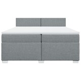 thumbnail of vidaXL Boxspringbett mit Matratze Hellgrau 200x200 cm Stoff