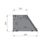 thumbnail of Skyrainbow SNACK-Line bain-marie toonbank 2x GN1/1, graniet roze-grijs, 88x82x85,5 glazen bovenbouw helder glas zonder klembord, H=396mm