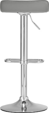 thumbnail of Décoshop26 - Barhocker x1 mit Fußstütze 360° drehbarer Sitz schlichtes Design graues PVC und Chrommetall 10_0004802