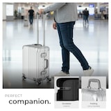 thumbnail of tectake Bordtrolley Airway, Aluminium, TSA-Schlösser, 4 Doppelrollen 38 x 24,5 x 53 cm Silber