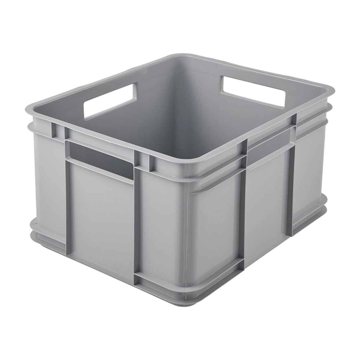 Keeeper - Aufbewahrungsbox 28L Grau 43x35x24 cm EURO-BOX - Kollektion Bruno ECO