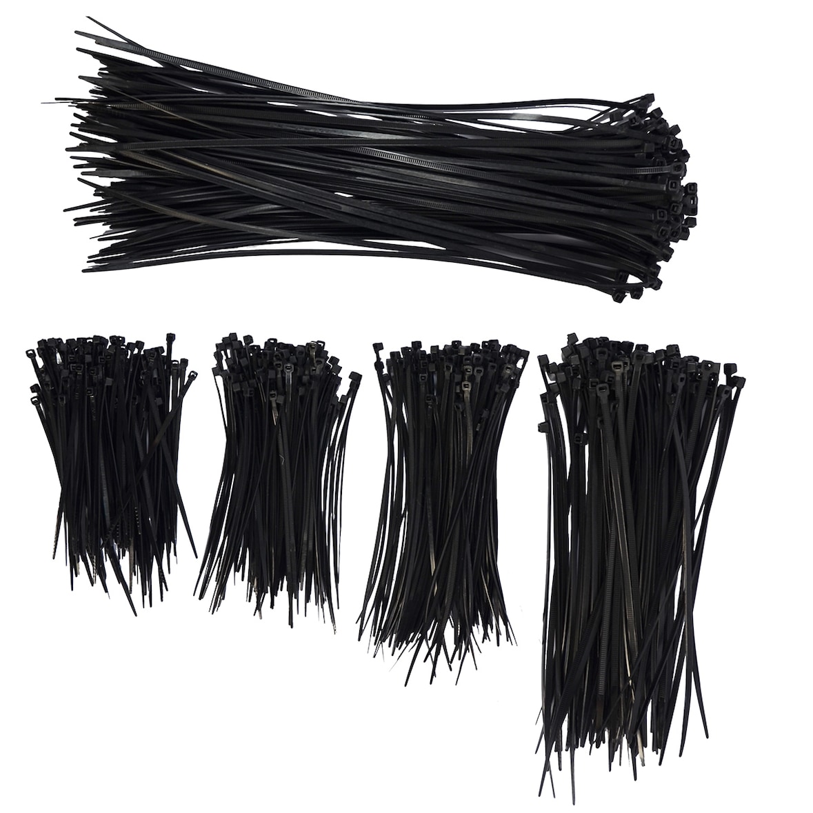 Set de 500 Bridas - 5 Tamaños 10-30cm Bridas de Nylon Resistentes a los Rayos UV