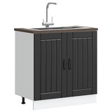thumbnail of vidaXL Spülenunterschrank Lucca Schwarz Holzwerkstoff