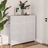 thumbnail of Max Home Cómodas brancas 9 gavetas em tecido