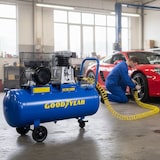 thumbnail of Compresseur d'air 100L à Courroie 3CV 2250W 10 bar Débit air 350L/min Gy3100B Goodyear