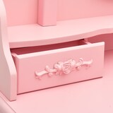 thumbnail of vidaXL Schminktisch-Set mit Hocker Rosa 75x69x140 cm Paulownia-Holz