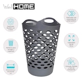 thumbnail of WellHome - Grijze wasmand 60L