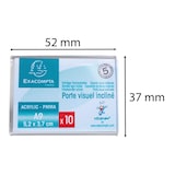 thumbnail of EXACOMPTA Segnaposto da tavolo per formato A9 orizzontale, cod. 89058QD in PMMA (acrilico) trasparente, resistente ai raggi UV. Confezione da 20 pz.