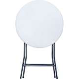 thumbnail of BRASQ Statafel Set van 4 ⌀80cm Wit/ Grijs Inclusief 4x Statafelrok - Bartafel - Vouwtafel - Inklapbaar van kunststof en Metaal voor binnen en buiten