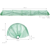 thumbnail of ECD Germany 1x Folientunnel Pflanztunnel 300x55x35 cm Transparent Grün PE 135 g/m² Mit Stahldraht Gewächshaus Frühbeet