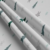 thumbnail of Bettwäsche 135x200 cm Fleece Weiß Grau Tanne Schneeflocke Winter warm, 4 tlg.