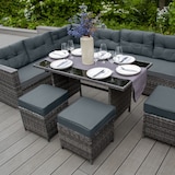 thumbnail of Polyrattan Hoekmeubelset – Grijs