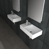 thumbnail of Alpenberger Waschbecken | Kleines Hängewaschbecken Gäste-WC | Waschplatz Lösung Keramik Eckig | Mini Handwaschbecken für Badezimmer Modernes Design