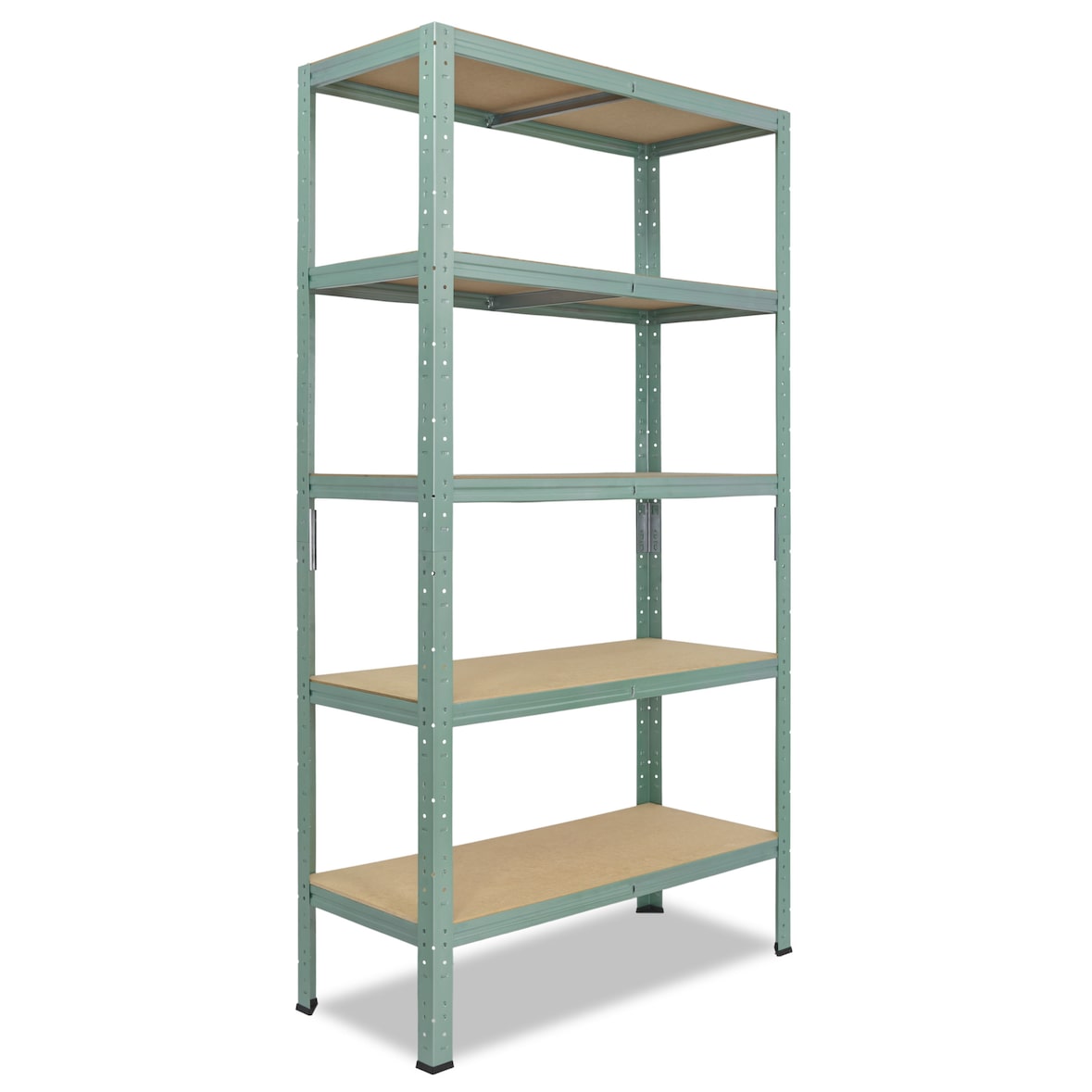 shelfplaza HOME Schwerlastregal 200x130x30 cm in grün mit 5 Böden und 150 kg Traglast pro Boden