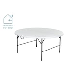 thumbnail of METRO PROFESSIONAL Bankett Stehtisch klappbar Pamua, Stahl, HDPE-Tischplatte, Ø 160 x 74 cm, weiß