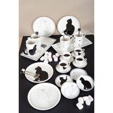thumbnail of Assiettes a dessert chat noir et blanc - lot de 4