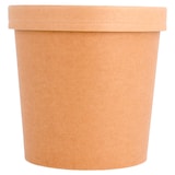 thumbnail of Recipientes Com Tampas 780 Ml 340 + 18 Pe G/M2 Ø 11,6/9,3X11 Cm Natural Kraft (250 Unidades)