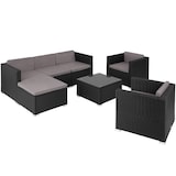thumbnail of tectake Conjunto de rattan Lignano com 2 poltronas  Preto