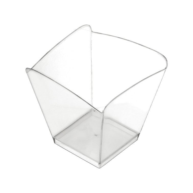 MONOUSO - Mehrweg Fingerfood-Becher aus PS "Onda" Transparent 100ml (500 Stück)