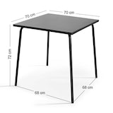 thumbnail of Quadratischer Gartentisch aus anthrazitfarbenem Metall - Oviala