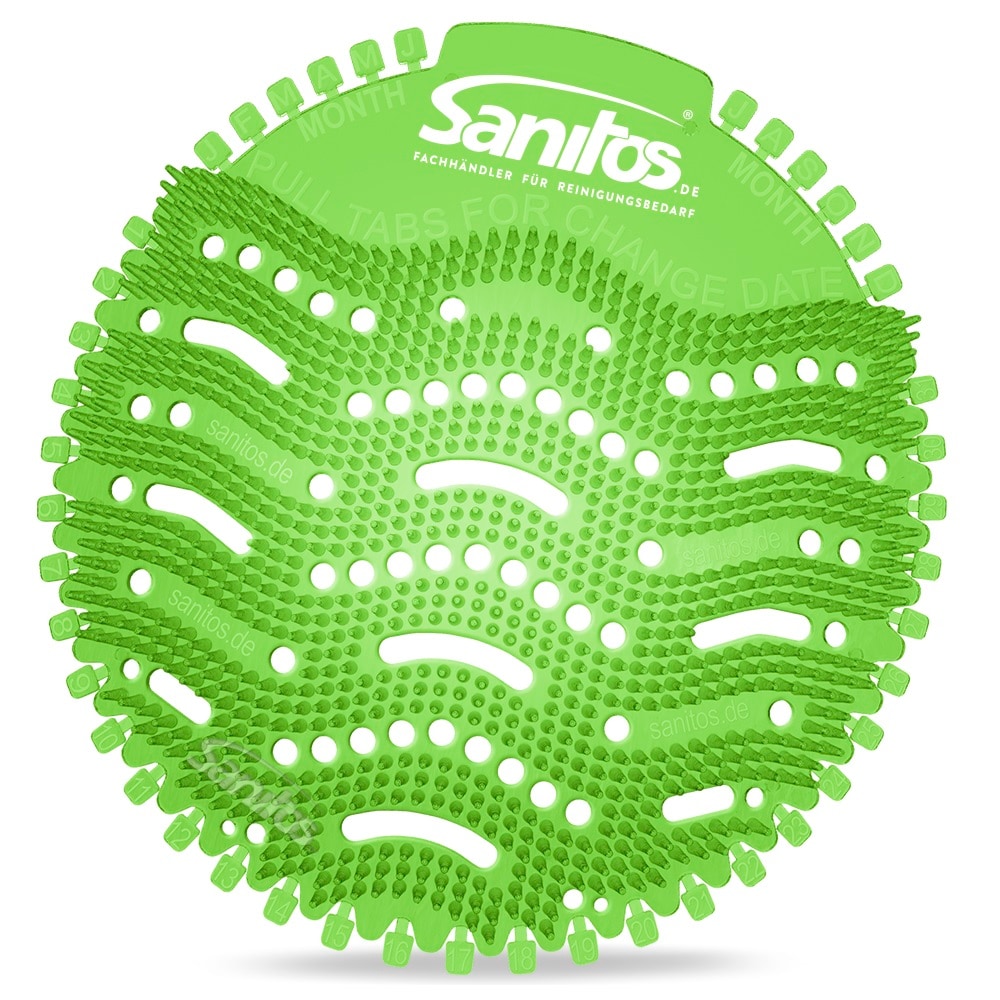 12x Urinalsieb 2.0 Duft Grüner Apfel - Pissoirsieb Pissoireinsatz Urinaleinleger Pissoireinleger