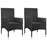thumbnail of vidaXL 4-tlg. Garten-Lounge-Set mit Kissen Schwarz Poly Rattan