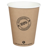 thumbnail of 50x BIO Kartonbecher Kaffeebecher CoffeeToGo bis 100°C 300ml O9cm