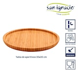thumbnail of San Ignacio KINVARA - Kleines rundes Bambus-Snackbrett 20x20cm