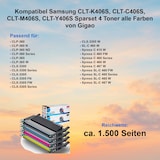 thumbnail of Kompatibel Samsung CLT-K406S, CLT-C406S, CLT-M406S, CLT-Y406S Sparset 4 Toner alle Farben von Gigao