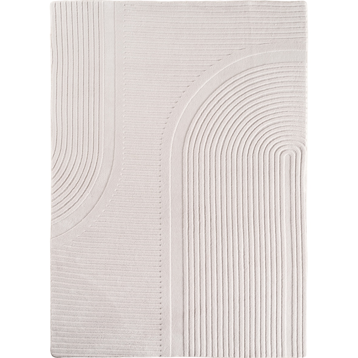 Carpetsale24 Teppich Boho 200 x 290 cm Creme, Weicher Skandinavischer Kurzflor, Waschbar, Großer Teppich für Wohnzimmer, Esszimmer oder offene Räume