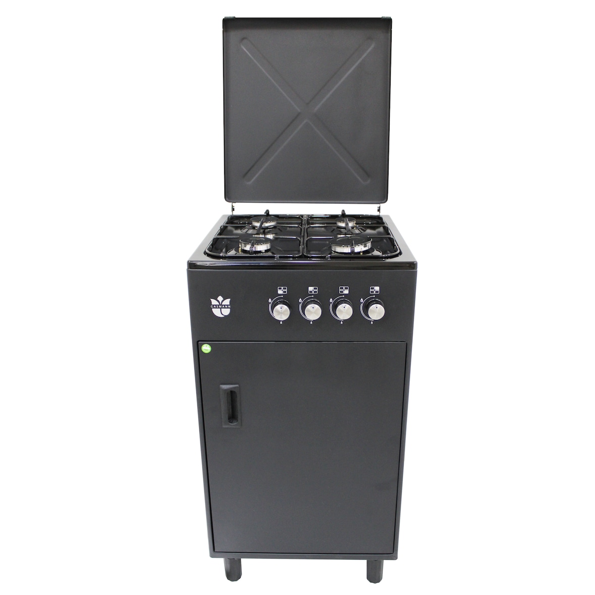 Gasmann Standherd SHG5050F mit 1 m Gaschlauch und Regler Flaschenfach Propan 50 mbar 4 Gas-Kocher